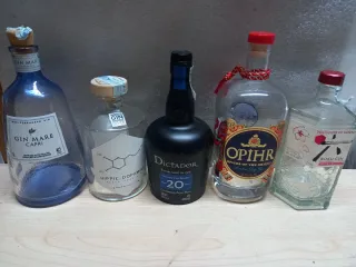 Bottiglie vuote di Gin - 6 pezzi