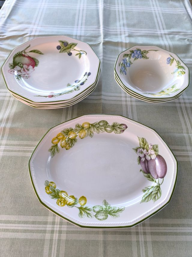 Vajilla Churchill 9 piezas Frutas