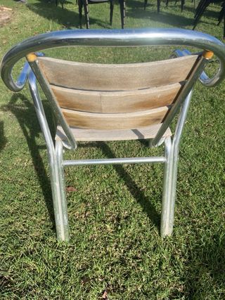 Sedie in alluminio e legno per esterni