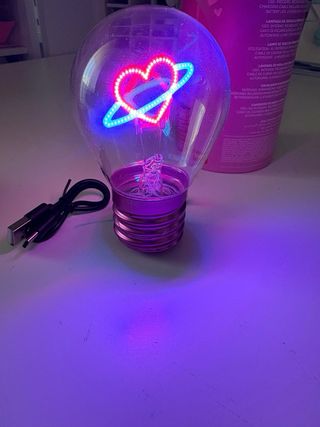Lampadina Legami Cuore Rosa USB Ricaricabile