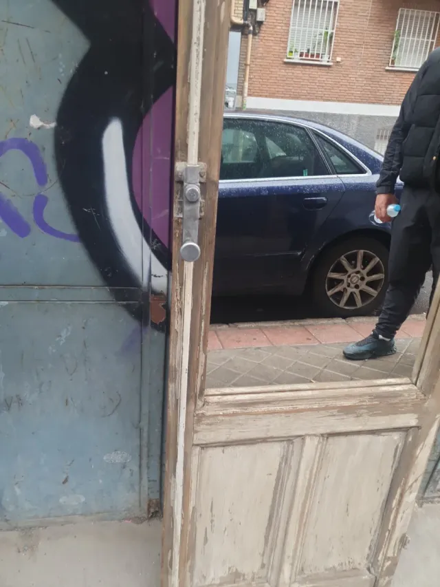 Espejo antiguo madera y cristal