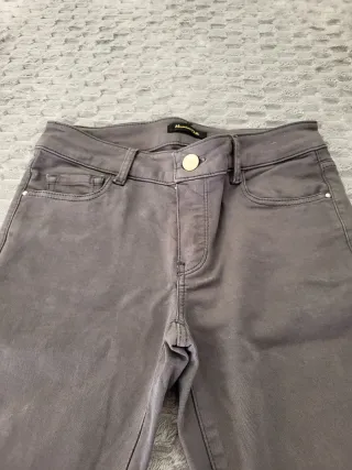 Massimo Dutti Skinny Fit Gris Talla 34