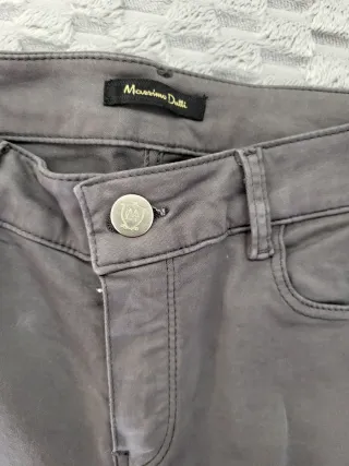 Massimo Dutti Skinny Fit Gris Talla 34