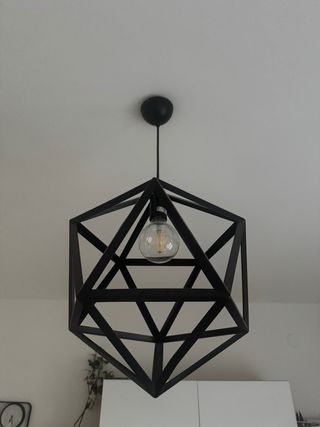 Lampadario geometrico nero