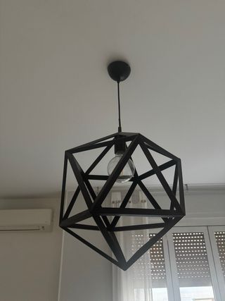 Lampadario geometrico nero