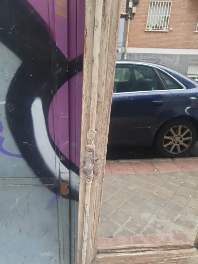 Espejo antiguo madera y cristal