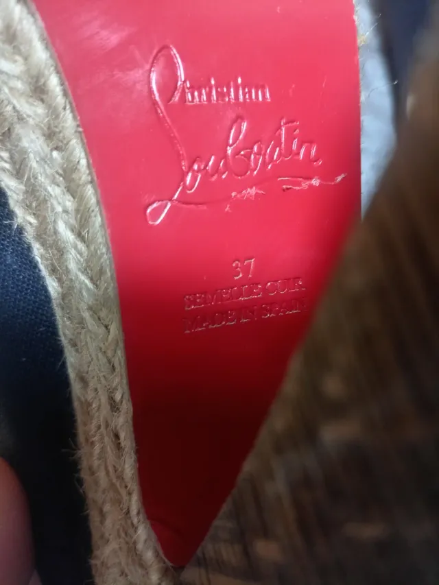 Scarpe Christian Louboutin con tacco in legno