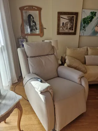 Sofá Eléctrico Reclinable Beige