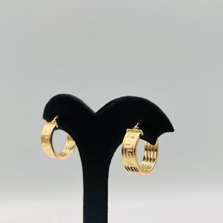 PENDIENTES ARO GRECA 18K