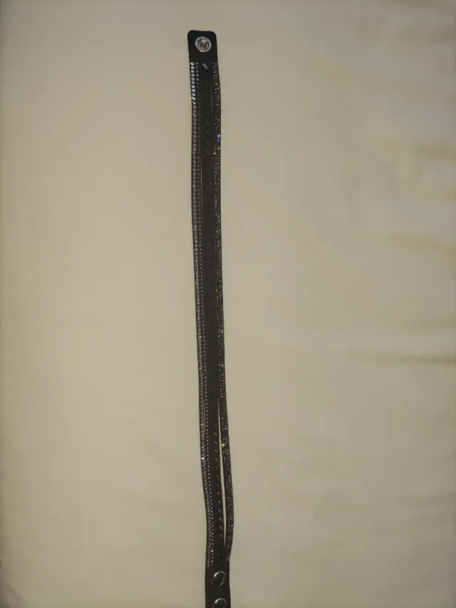 Pulsera doble Swarovski negra