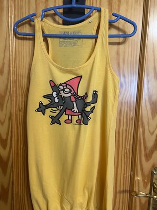 Camiseta sin mangas con estampado mujer