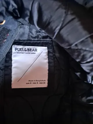 Anorak canguro Pull&Bear neg capucha talla S mujer