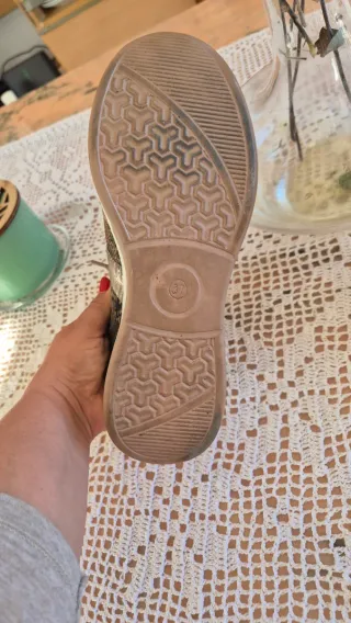 Zapatillas casual Mysoft beige y verde