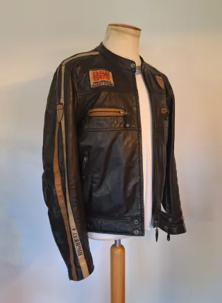 Chaqueta motera cuero Highway 1