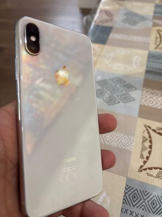 iPhone X Bianco/Oro con schermo incrinato