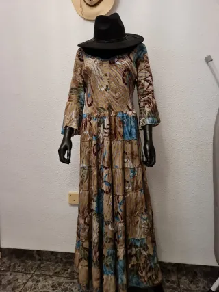Vestido largo estampado talla única