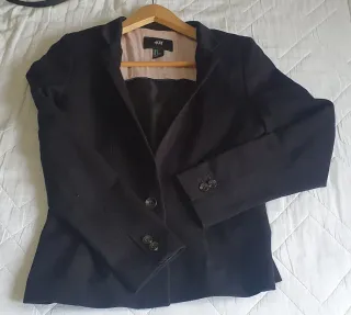 Chaqueta Americana H&M Negra Talla S