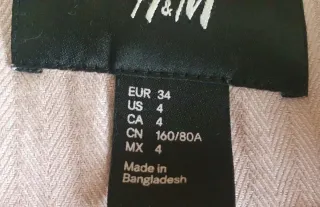 Chaqueta Americana H&M Negra Talla S