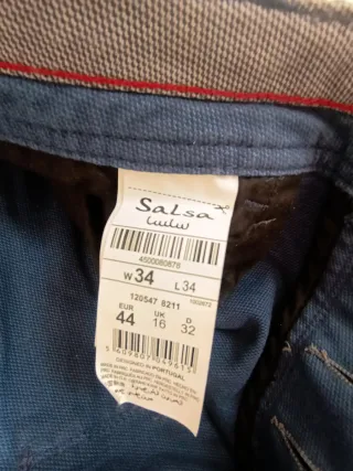 Pantalón Salsa Talla 44 Azul