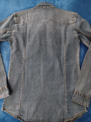 Camicia uomo Bruno Leoni denim blu taglia S