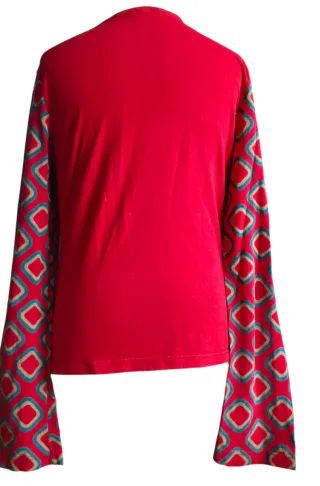 Camiseta manga larga mujer estampada