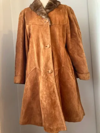 Abrigo vintage ante marrón