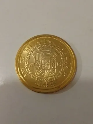 Moneda Fernando VII 320 Reales acabado Oro 24k