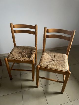 Mesa extensible madera+2 sillas