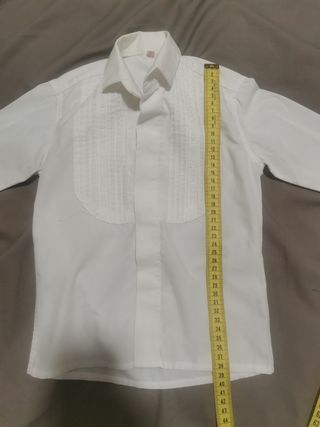 Camisa traje campero niño/bebé blanca