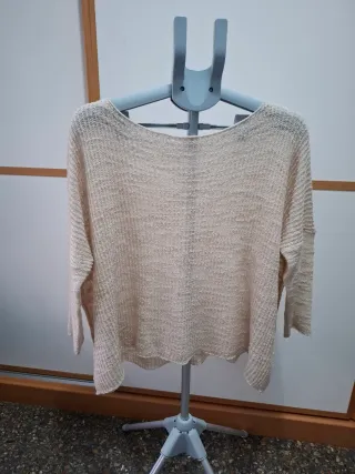 Jersey punto Zara beige talla única