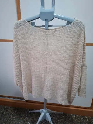 Jersey punto Zara beige talla única