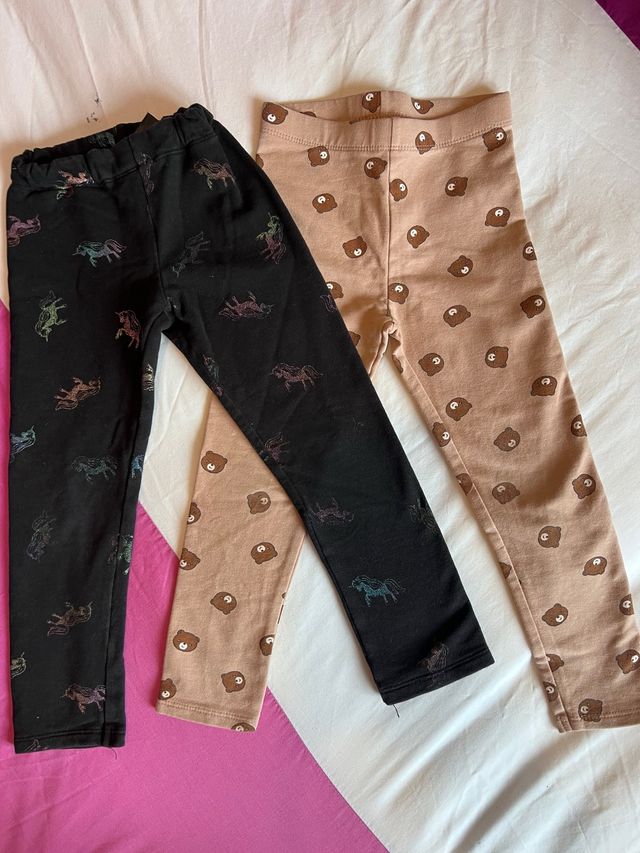 Pack 2 leggings Zara y H&M 3-4 años