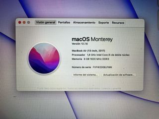 MacBook Air 13 2017 Plata