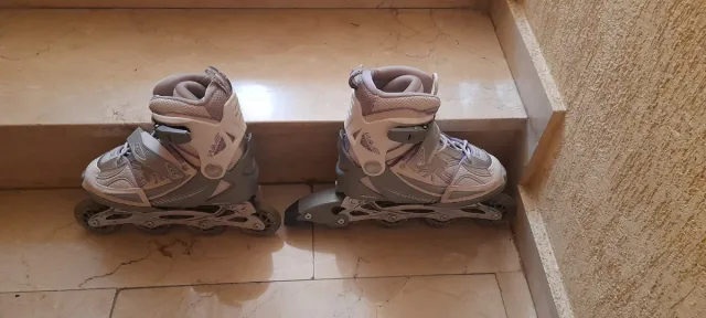 Patines en línea Fila grises y blancos talla 37