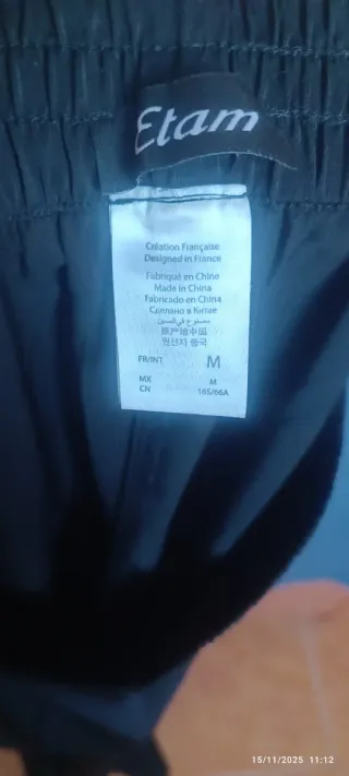 Pantalón de raso negro