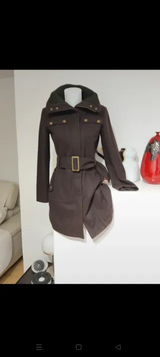 Abrigo vintage Zara paño de lana