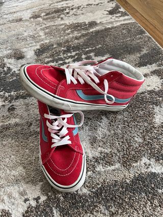 Zapatillas Vans Altas Rojas y Azules