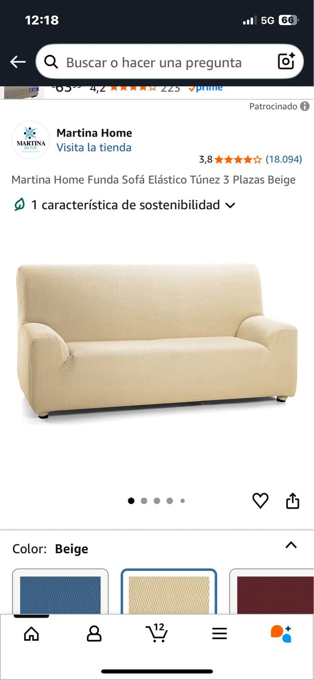 Fodera per divano Martina Home Beige Ref. 117