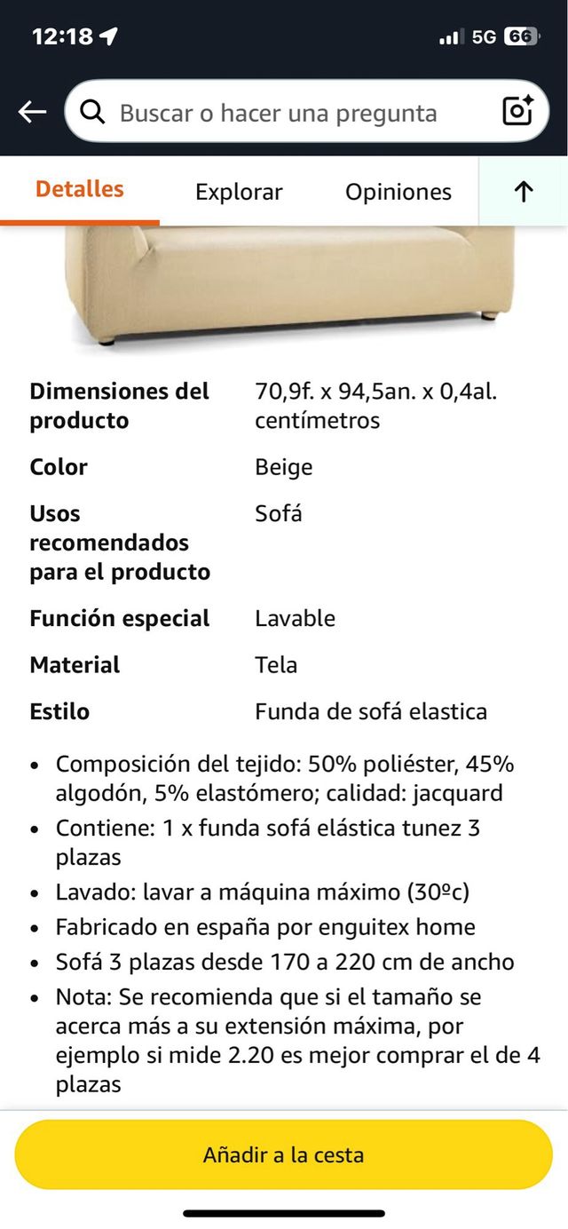 Fodera per divano Martina Home Beige Ref. 117