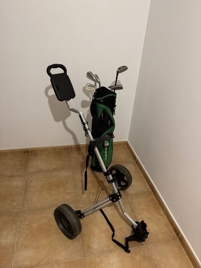 Palos de golf Inesis + carrito