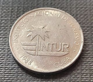 Moneda Cuba 1988 INTUR