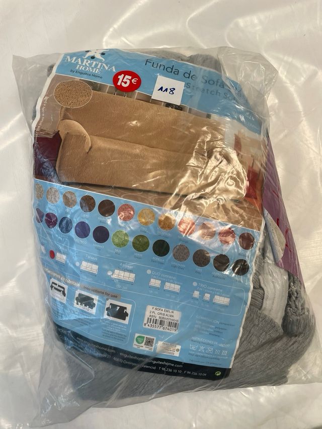 Fodera per divano Martina Home Grigio Alma Ref. 118