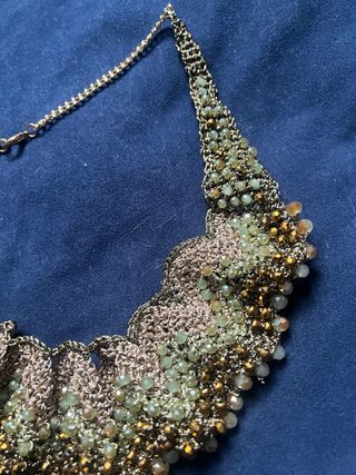 Collana gioiello oro e verde