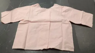 Camicetta neonata rosa cotone e lino