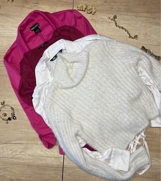 Set de 4: Jersey Stradivarius, Blusa Zara, Blazer