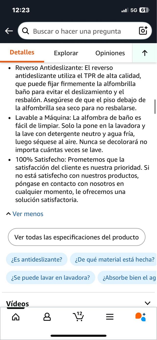 Tappeto da bagno DEXI Beige/Multicolor Ref. 119