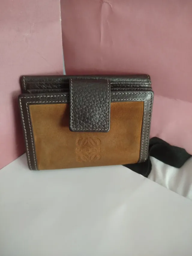 Cartera Loewe vintage beige y marrón