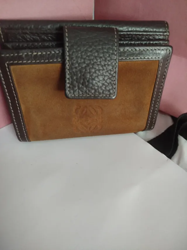 Cartera Loewe vintage beige y marrón