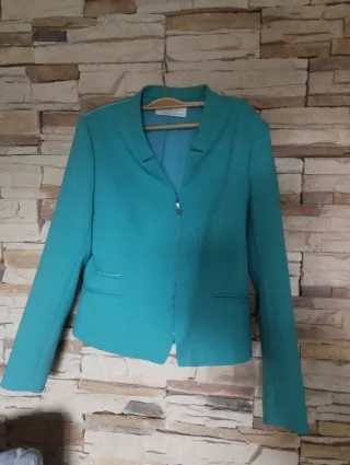 Chaqueta de vestir azul verdoso