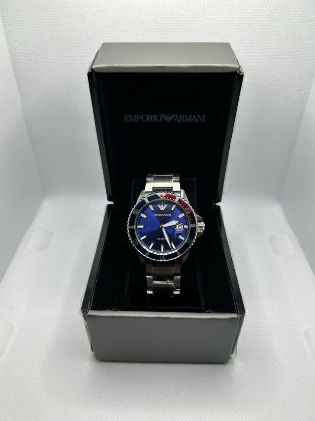 Reloj Emporio Armani Diver Azul y Plateado